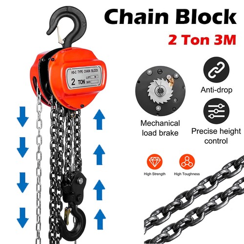 Ton chain hoist block - 3m,