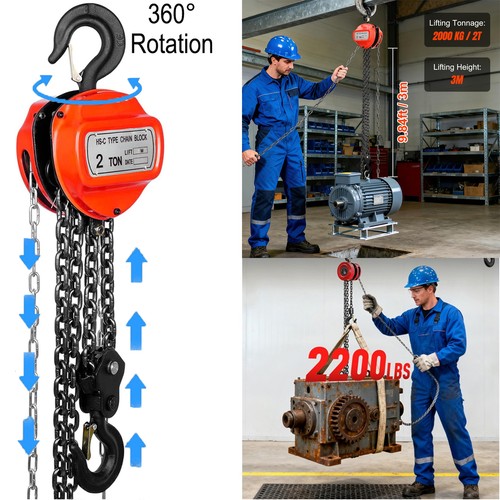 Ton 2000kg chain - block, &