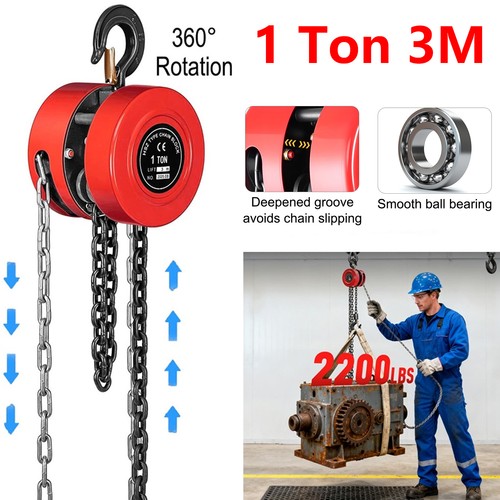 Ton chain hoist - 3m,