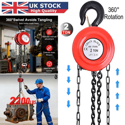 Chain hoist block and - 3m,